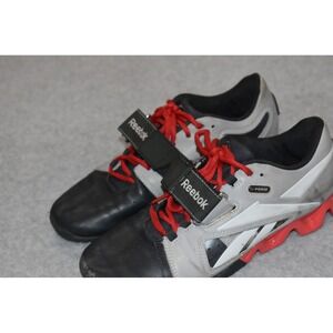 Reebok CrossFit Oly Lifter Women 8 Grey Red Weightlifting U-Form Shoes J99457